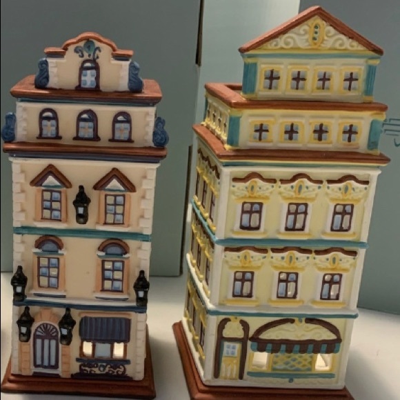 Set of 4 Vintage Retired PARTYLITE Buildings NIB - Picture 2 of 14